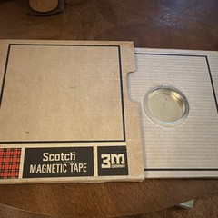 TEAC 1/4 take up Metal Empty Reel w/ Scotch 3M Magnetic Reel-to-Reel Tape Box