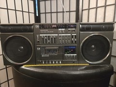 Sanyo C4 Boombox Vintage Stereo Cassette Tape Player with AM/FM Radio Tested