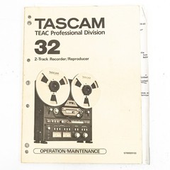 Tascam 32 Operation & Maintenance Manual – Original