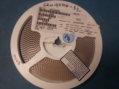 Reel of T491A104K035AS , Cap Tantalum .1uF 35V 10% 1206 SMD