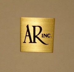 Acoustic Research Speaker Brass Badge – Exact Repro – AR-4x Logo Tag Nameplate