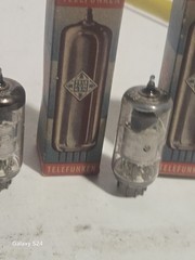 3x Telefunken EF86 6267 Silver Plates White Tip ◇ – NOS In Box