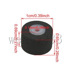 Audio Belt Pulley Tape Recorder Pressure Wheel Roller 10×6.5×1.5mm Pack of 40