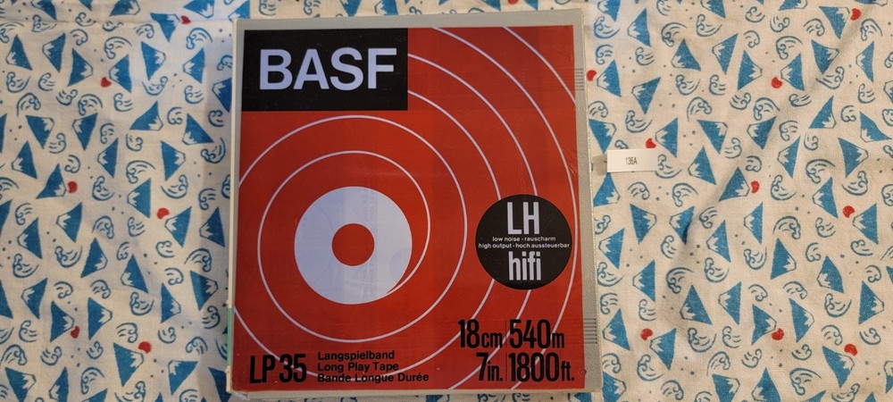BASF LP35 LH Reel to Reel Recording Tape, Early Gen, LP, 7&Prime; Reel, 1800 ft