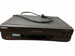 Sony SLV-N55 VHS VCR Hi-Fi Stereo Video Cassette Recorder Tested Works No Remote