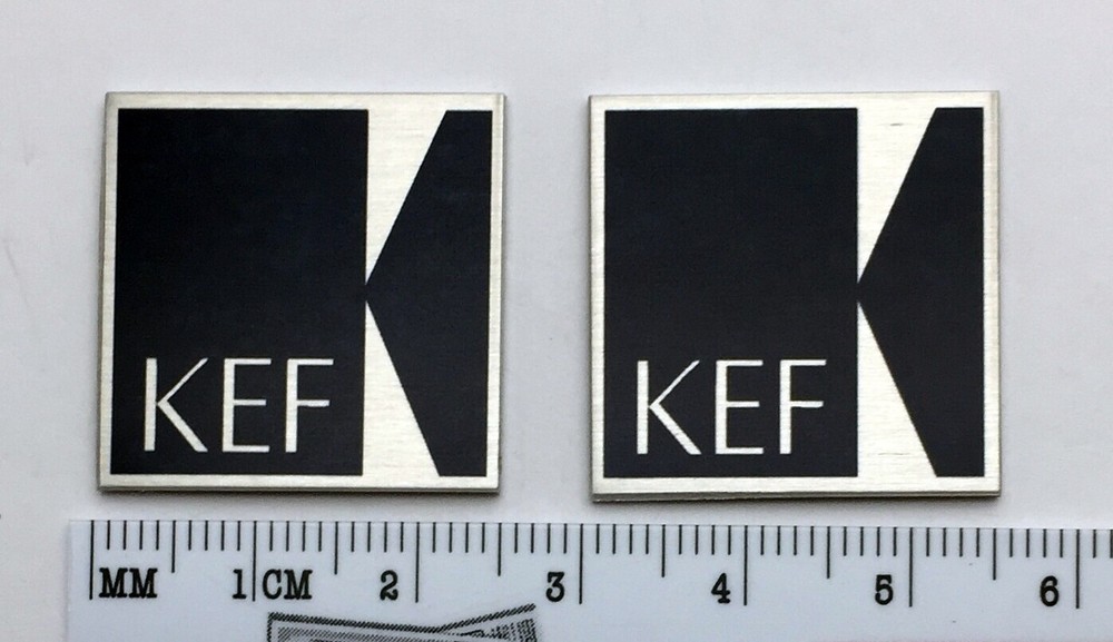 KEF Speaker Badge Custom Aluminum Pair