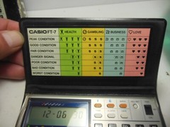 Vintage Casio FT-7 Fortune Telling Calculator 80&rsquo;s w Box Paperwork U.S. Seller