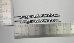 Realistic Speaker Badge Logo Emblem Custom Made Silver Pair