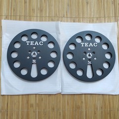 One Pair silvery TAPE REEL TEAC 7&Prime; inch Light Metal Aluminum Take Up Reel