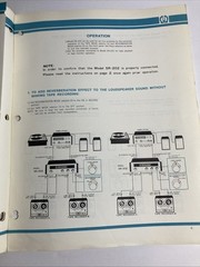 Pioneer SR-202 Reverberation Amplifier Service Manual Very Rare