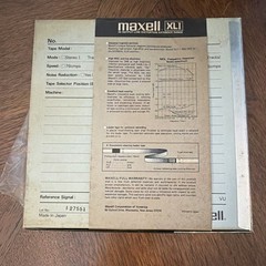 Maxell XLI 35-90B Reel-to-Reel Sound Recording Tape, Back Coated w/ Inserts
