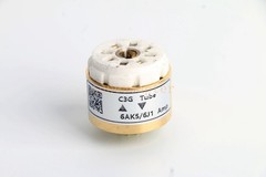 1pc 6J1 6AK5 5654(amp socket) to C3G tube adapter copper case(NOS Loctal socket）