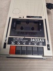 Califone 3432AV Vintage Auto Stop Cassette Recorder Audio Tape Player TESTED