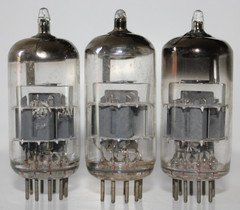 3 X Amperex Bugle Boy 6DJ8 / ECC88 tubes, made in Holland, Tested Excellent (47)