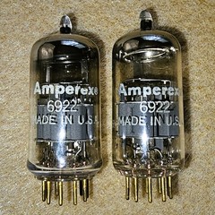 Amperex PQ 6922 O-Getter Gold Pins – Made in USA 1963 – Strong Matched Pair