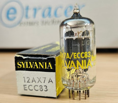 12AX7A SYLVANIA VINTAGE TUBE 17MM PLATE 12AX7 NOS NIB (1967) *eTRACER* #12K