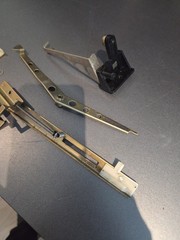 Pioneer PL-518 Turntable Part Out Mechanism , Levers. assorted parts