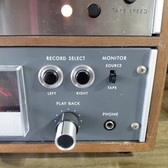 TEAC A-4010S Reel to Reel Tape Deck w/ AR-40S Amplifier Wood Case Vintage