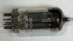 1958 Mullard 12AX7/ECC83 Long Plate Goal Post O Getter Blackburn Labeled Heath
