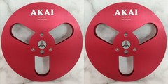 One Pair 7 » Akai Tape Reel Black Aluminum Reel to Reel Empty Take up Reel