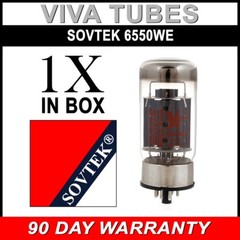 Brand New Plate Current Tested Sovtek 6550WE Vacuum Tube