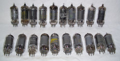 Lot of (20) 6BA6 tubes,radio,amplifier,pentode,EF93,RCA,GE,Sylvania,Zenith,++