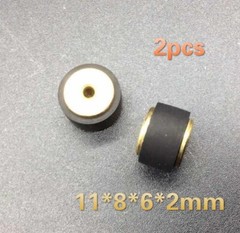 copper 11*8*6*2mm pinch roller belt pulley rubber for cassette deck recorder
