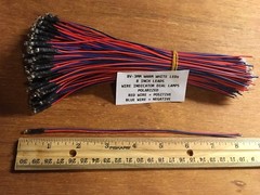 (10)8V-3MM WHITE LED WIRES/ QRX 8001-9001 / POWER METERS-POINTER LAMPS / Sansui