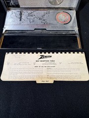 VINTAGE ZENITH ROYAL 3000-1 TRANS-OCEANIC TRANSISTOR RADIO For Parts