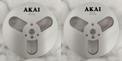 One Pair 7 » Akai Tape Reel Black Aluminum Reel to Reel Empty Take up Reel