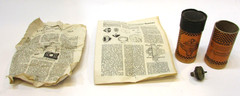 1 Vintage Radio Electronic Transmitter Button w 2 Boxes Spec Instruction Papers