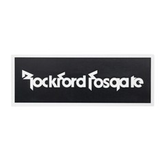 Rockford Fosgate Speaker Custom Made Logo Badge Aluminum 106mm(4.17&Prime;)X39mm(1.54&Prime;