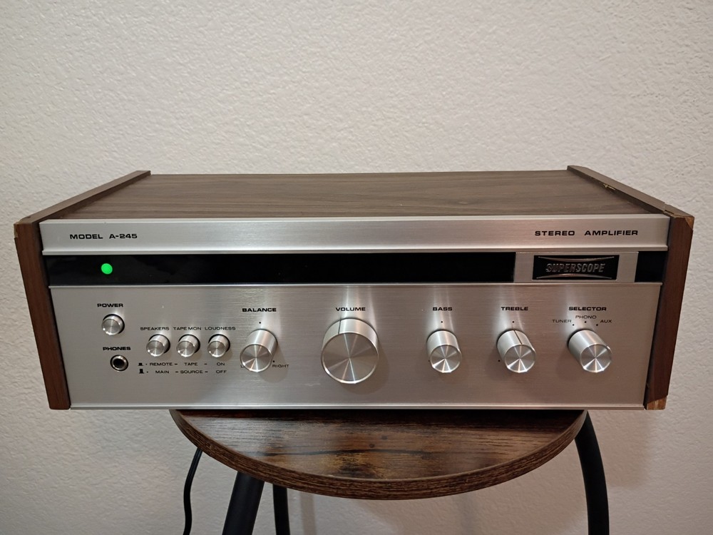 Vintage Superscope A-245 Stereo Amplifier Untested Powers On Produced In Japan