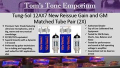 New In Box Gain & GM Matched Pair Tung-Sol Reissue 12AX7 Preamp Tubes