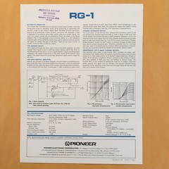 NOS Original Pioneer RG-1 Dynamic Processor Brochure – Uncirculated