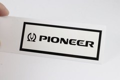 Pioneer logo badge Sticker Decal waterproof 108mm(4.25&Prime;)X40mm(1.57&Prime;)