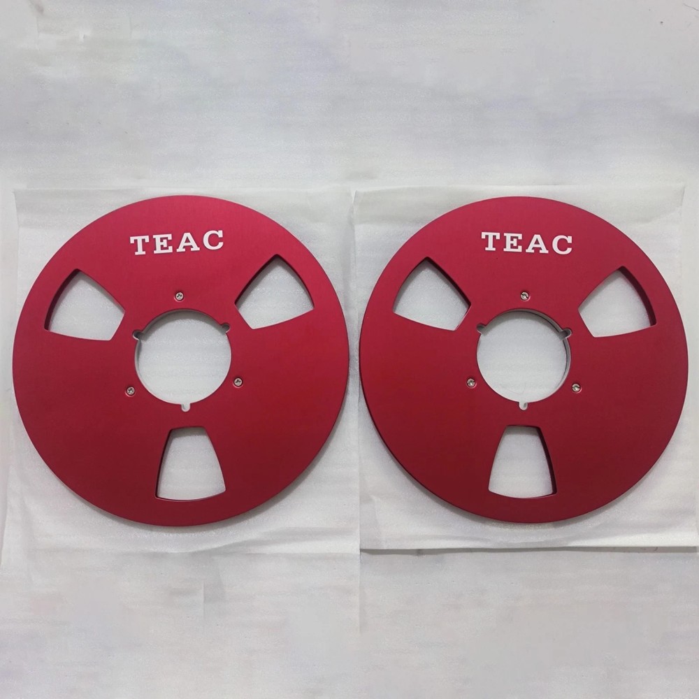 One Pair 10.5 » red TEAC Tape reel High Quality Aluminum Take Up Reel…
