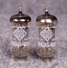 (2) Telefunken 12AU7 ECC82 Smooth Plate Tubes ~ MATCHED DATE CODE ~ TEST @ 128%+