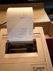 Vintage Canon P5-D Printing Calculator w/ Box, Manual, Charger, Paper – Tested