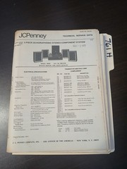 JC Penney 1802B Service Manual Original Repair Book 5 Piece Stereo System