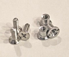 SET OF 3 STEEL BARREL NUTS & SCREWS FOR 10.5&Prime; METAL NAB TAPE REELS