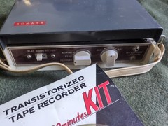 Vtg Radio Sonata Portable Transistor Tape Recorder w/Microphone & Manual