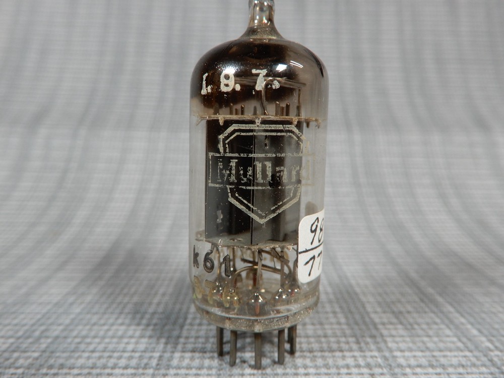 Mullard 12AU7 k61 Long Plate Square Getter Vacuum Tube Amplitrex 98/77% Gm