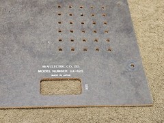 Akai GX-625 GX625 Reel To Reel Player Recorder Parts Back Cover