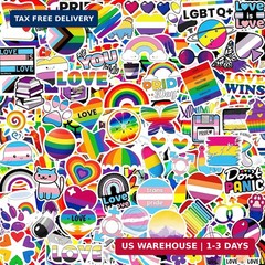 300pcs Bulk Gay Pride Stickers, LGBTQ+ Gay Pride Stuff for Trans Lesbian LGBTQ B