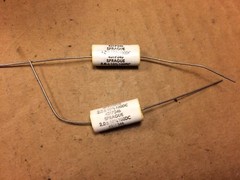 2 NOS Vintage 2 uf 100v Sprague Film Capacitors Crossover Caps TESTED (Qty Avail