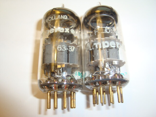 Pair of 6922 Tubes, By Philips of Holland, prestige Gold Pin Type, NOS Ratings