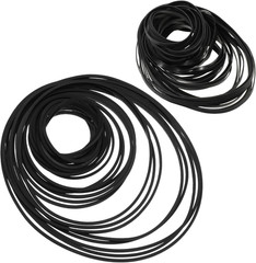 100 Pcs Black Recorder Rubber Belts Cassette Recorder Repair Maintenance Mix Fla
