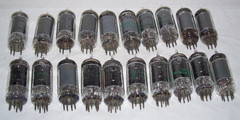 Lot of (20) 5749 6BA6W 5749W tubes,radio,ruggedized premium 6BA6,GE,Sylvania,+