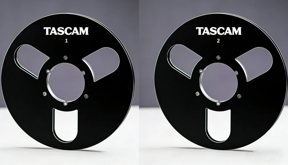 One Pair 10.5 » Black TASCAM Tape reel High Quality Aluminum Take Up Reel